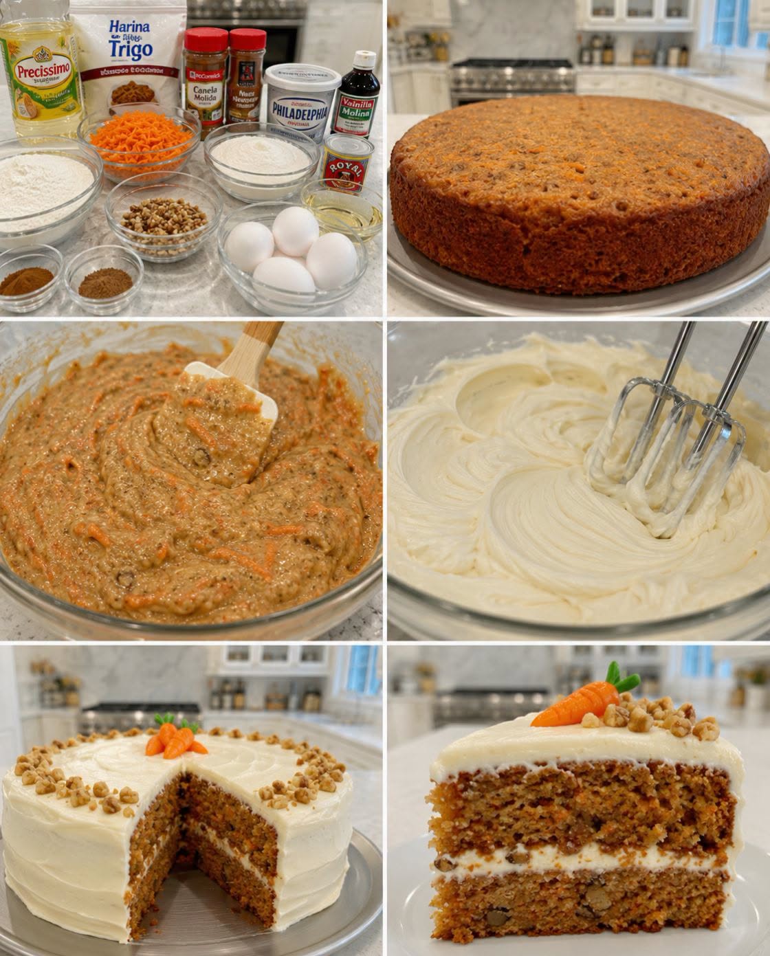 🥕🍰✨ PASTEL DE ZANAHORIA SÚPER CREMOSO CON GLASEADO DE QUESO CREMA