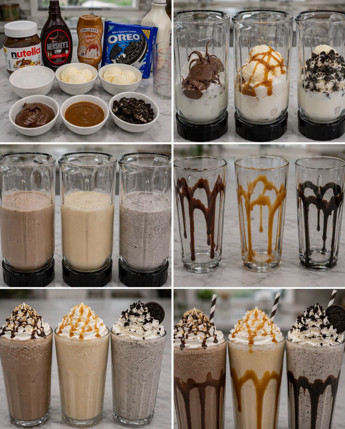 🥤🍫🍯🍪 FRAPPÉS CASEROS: NUTELLA, CARAMELO Y OREO