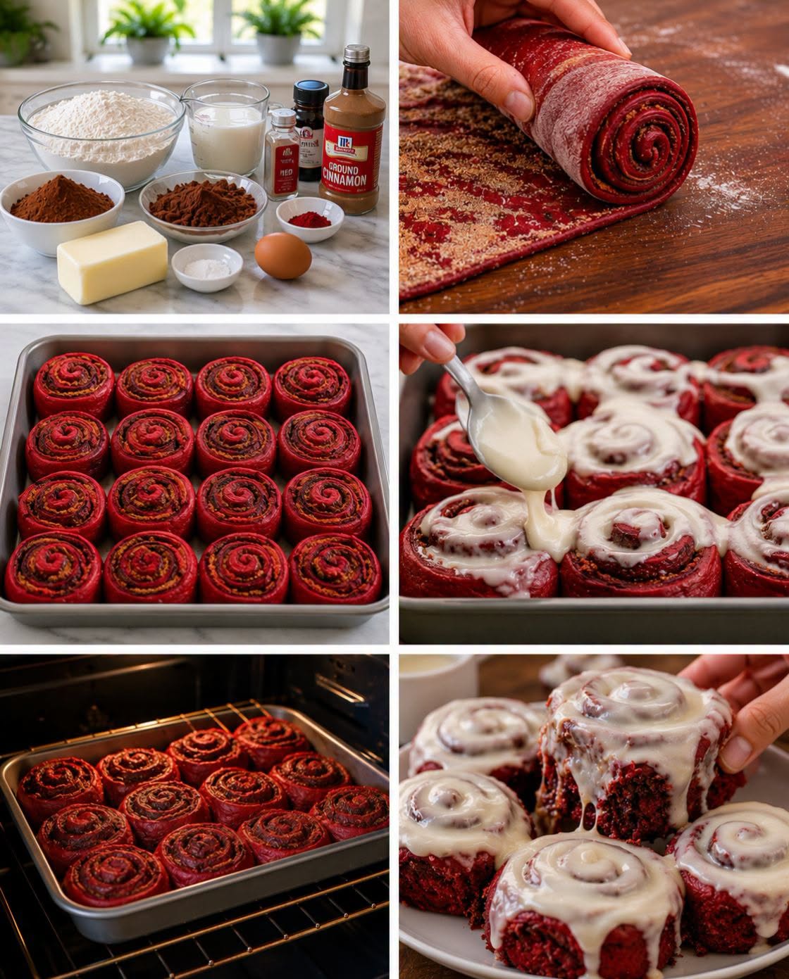 ❤️🍥✨ RED VELVET CINNAMON ROLLS