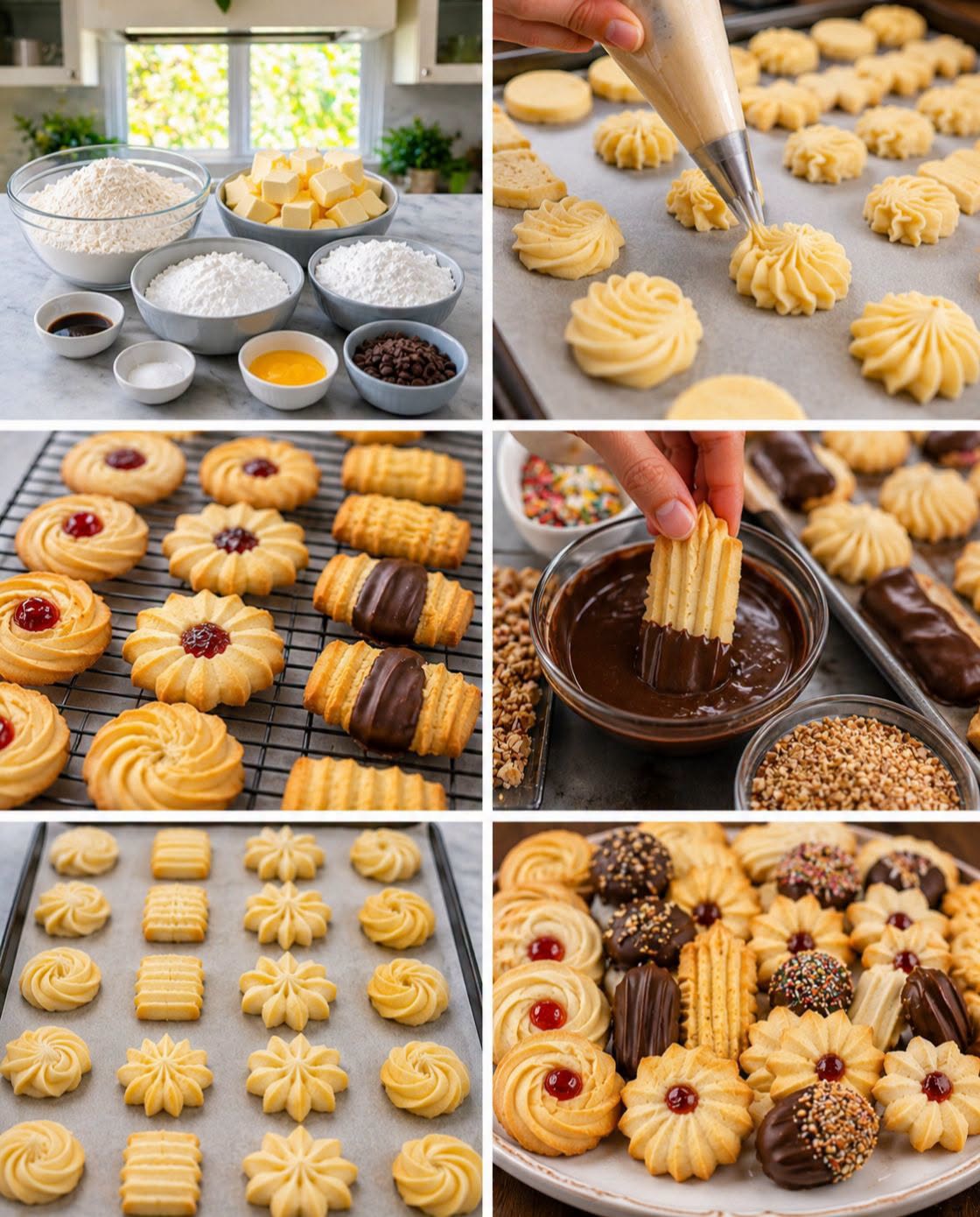 🍪🧈✨ GALLETAS DE MANTEQUILLA SURTIDAS ESTILO PASTELERÍA