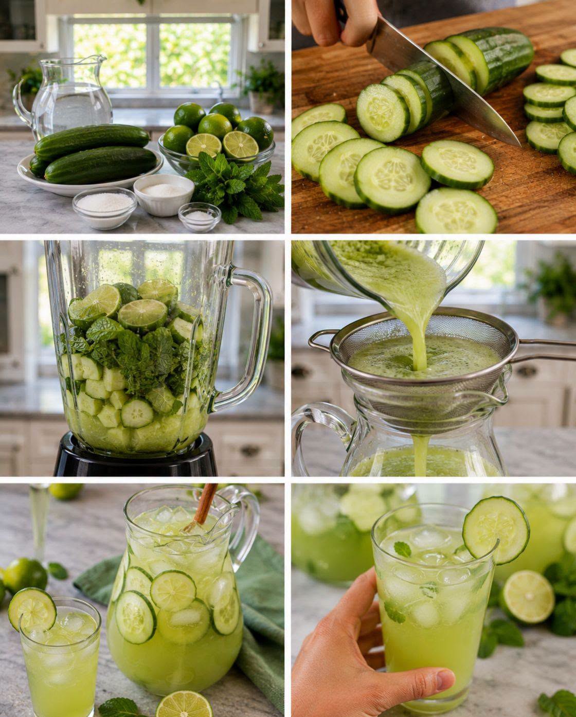 🥒🍋❄️ AGUA DE PEPINO CON LIMÓN REFRESCANTE