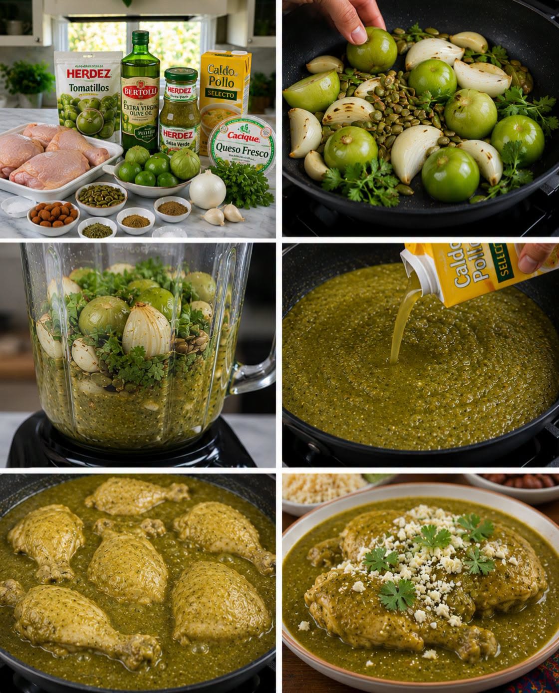 🍗🌿🥣 MOLE VERDE CON POLLO