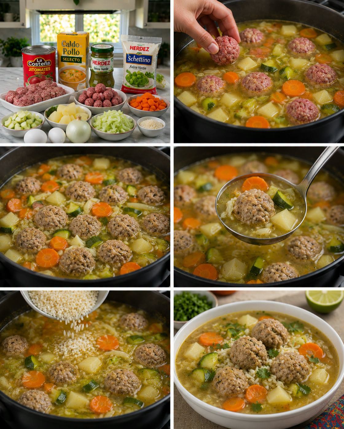 🍲🥩🥕 CALDO DE ALBÓNDIGAS CASERO
