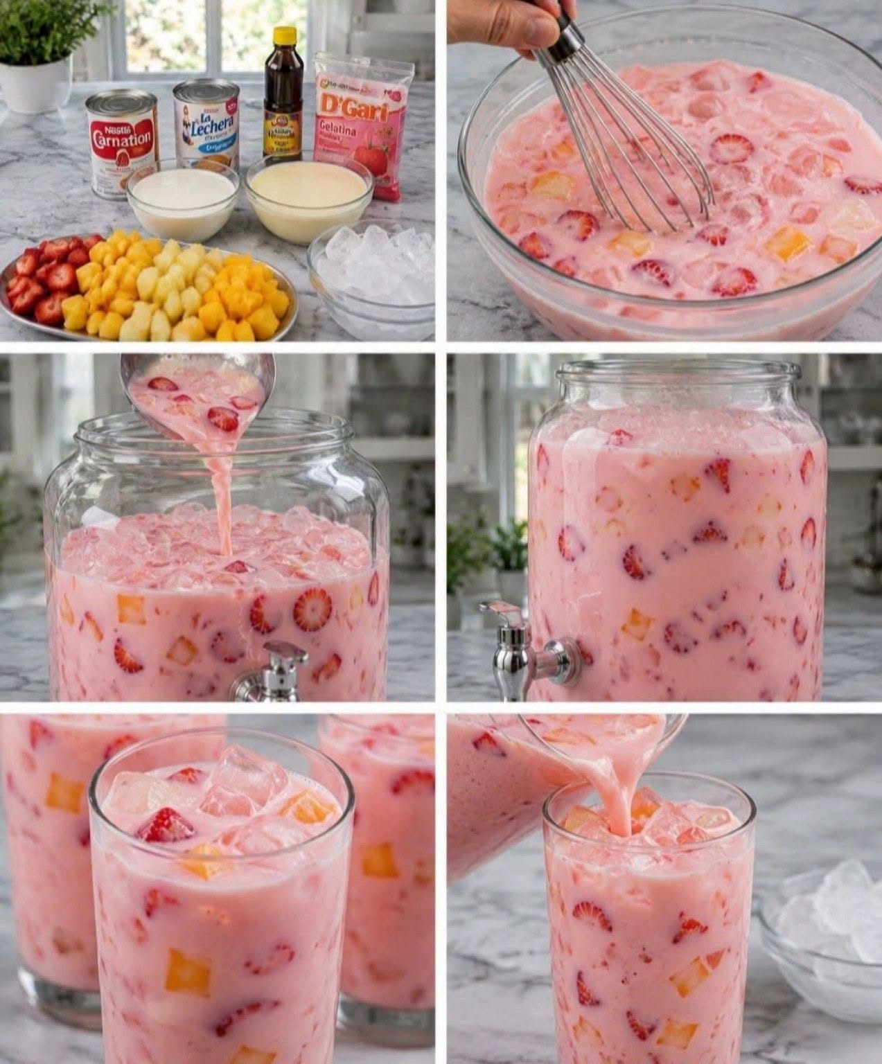 🍓🍍🥭🥛 AGUA DE FRUTAS CREMOSA