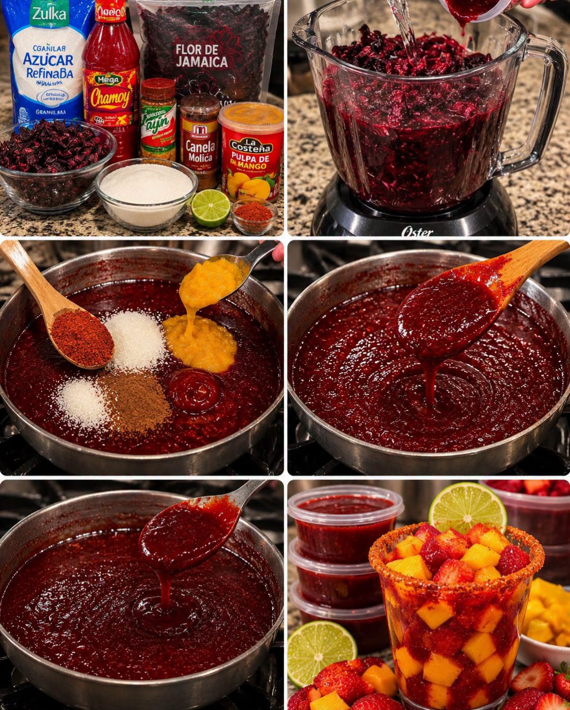 🌺🌶️🍬 CHAMOY CASERO CON FLOR DE JAMAICA