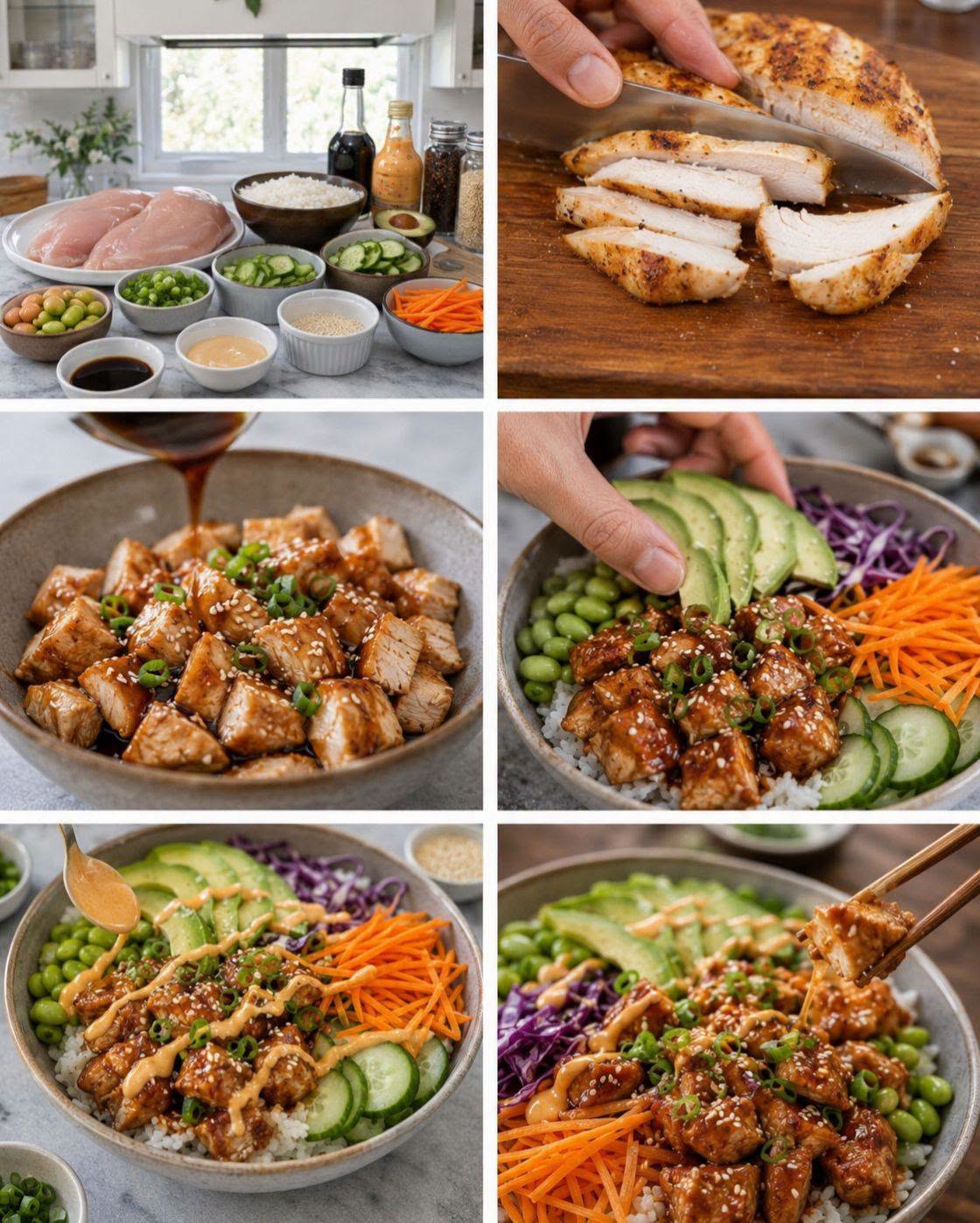 🥗🍗🥑 POKE BOWL DE PECHUGA DE POLLO