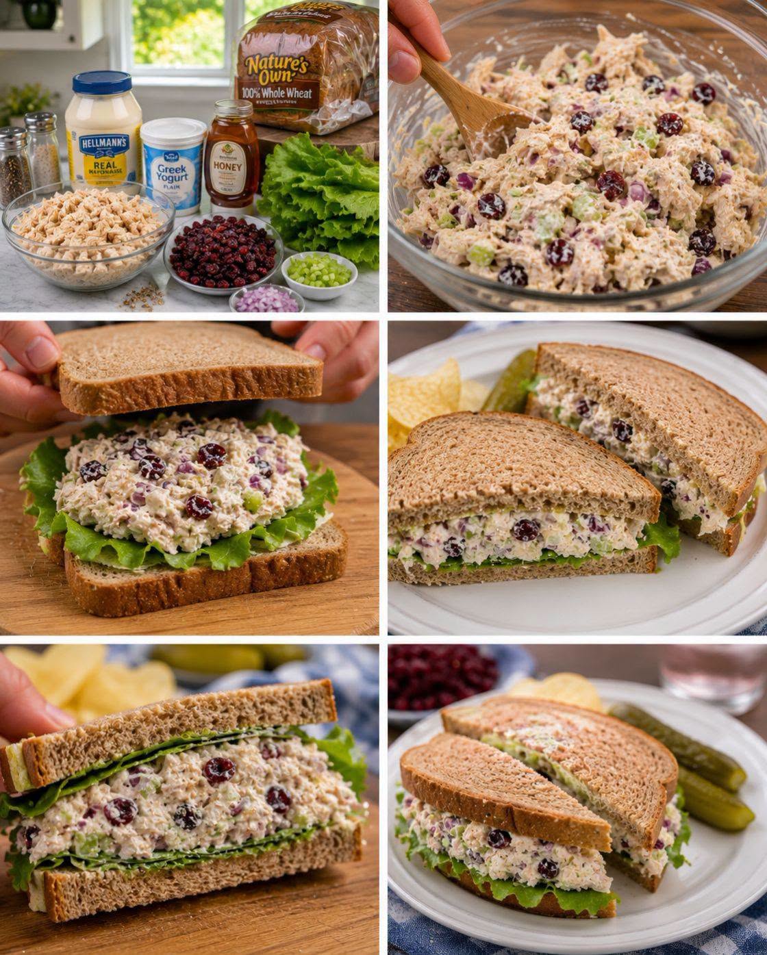 🥪🍗🍇 SÁNDWICH DE POLLO CON ARÁNDANOS Y ADEREZO CREMOSO