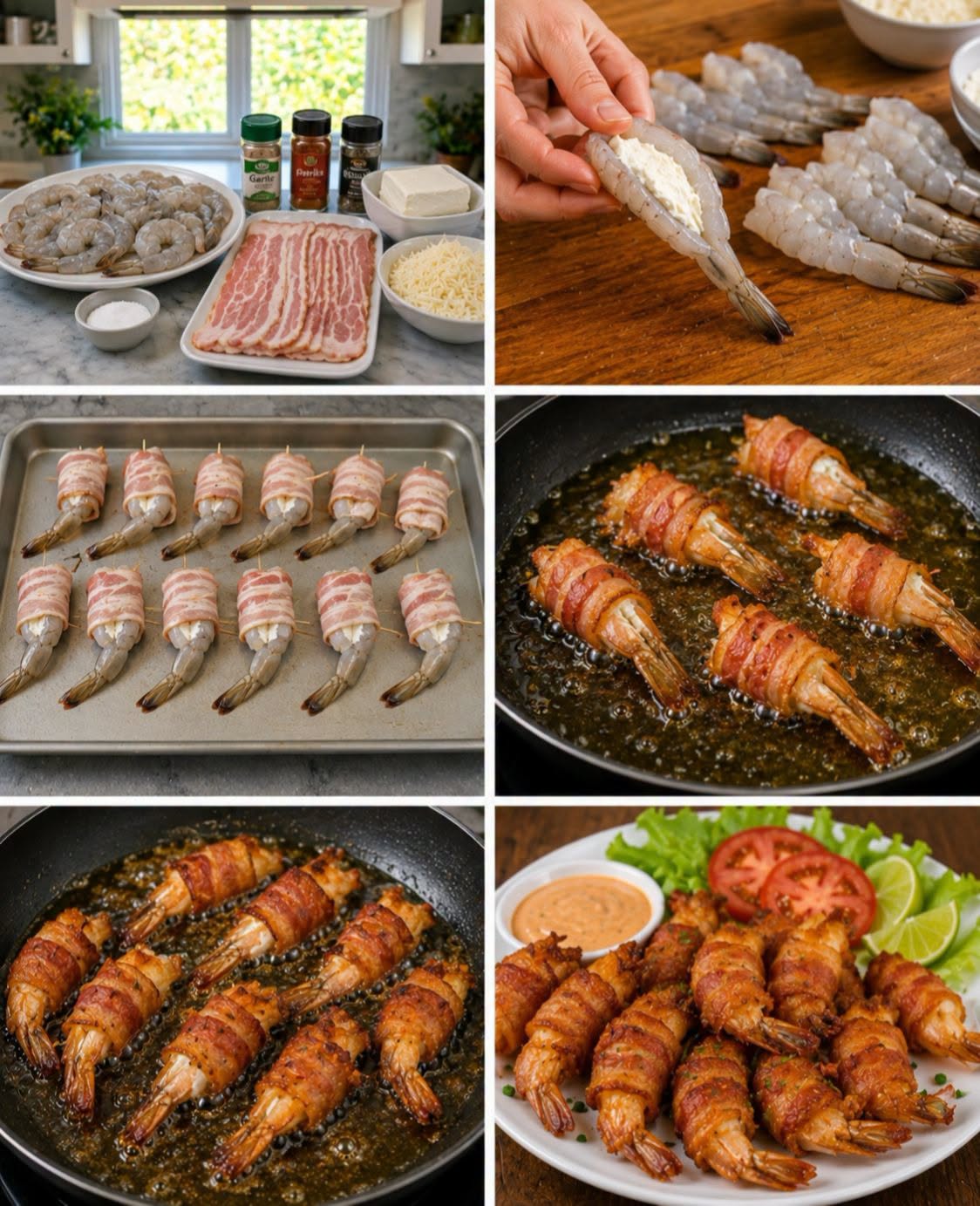 🦐🥓🧀 CAMARONES MOMIA RELLENOS DE QUESO