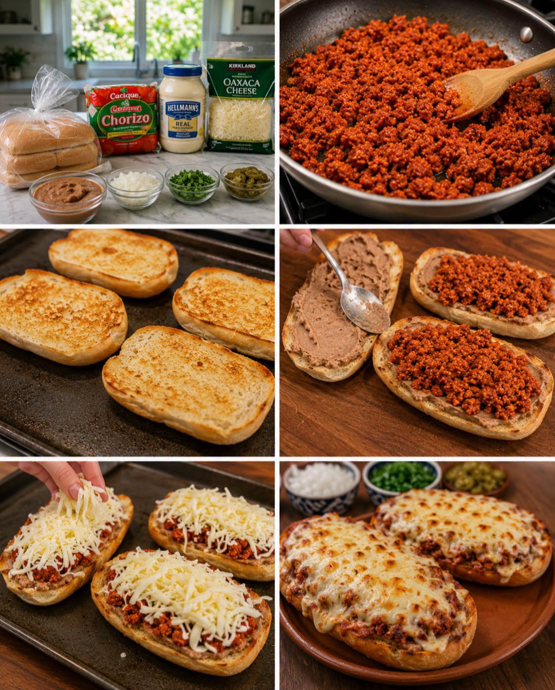 🥖🧀🌶️ MOLLETES CON CHORIZO Y QUESO