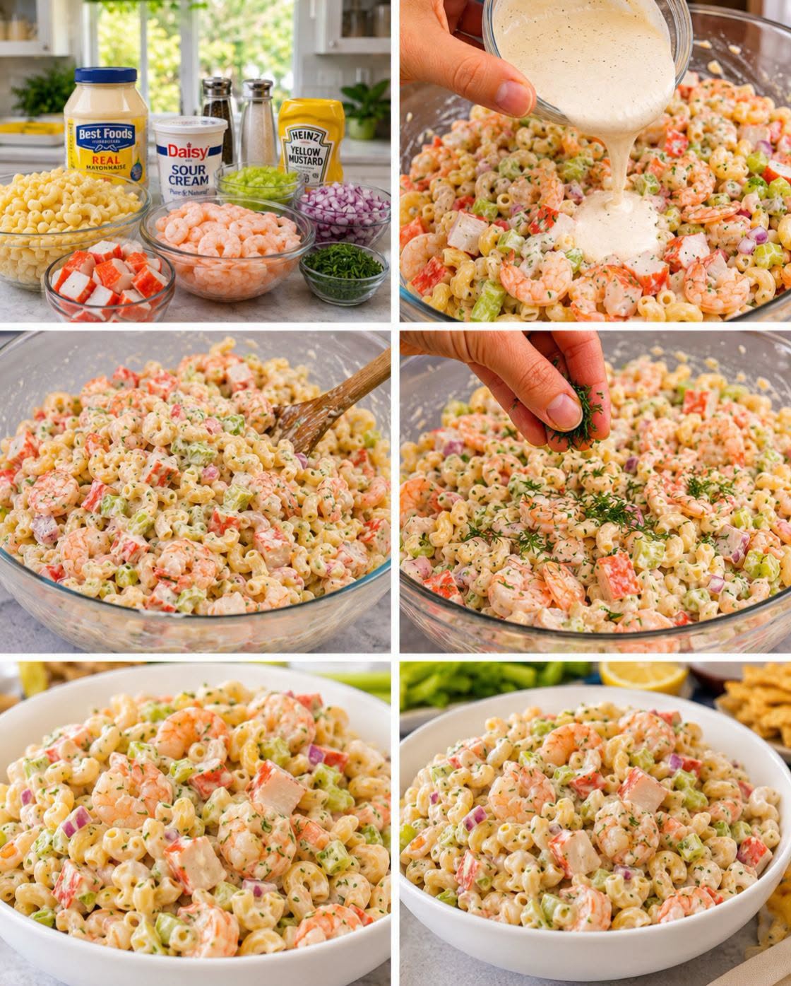 🦐🥗✨ ENSALADA DE CODITOS CON CAMARONES Y SURIMI