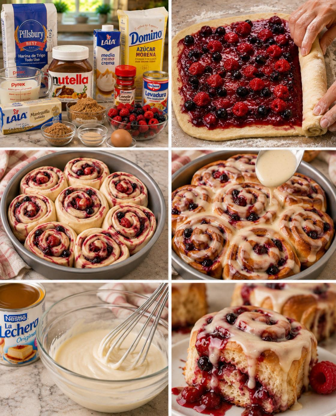 🫐🍓🍞 ROLES DE FRUTOS ROJOS MONCHOSOS