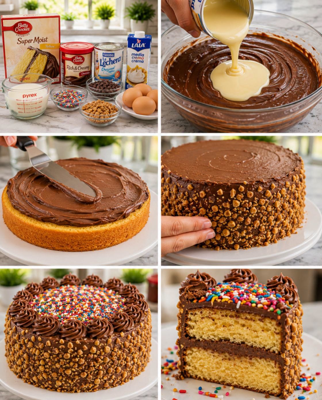 🎂🍫🌈 PASTEL DE CUMPLEAÑOS DE CHOCOLATE Y NUEZ