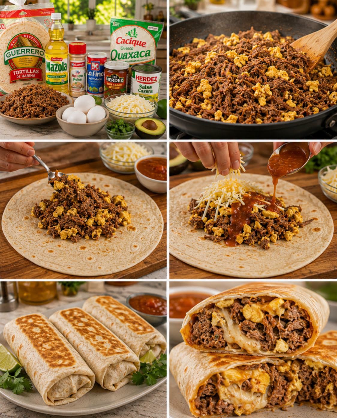 🌯🥩🍳 BURRITO DE MACHACA CON HUEVO