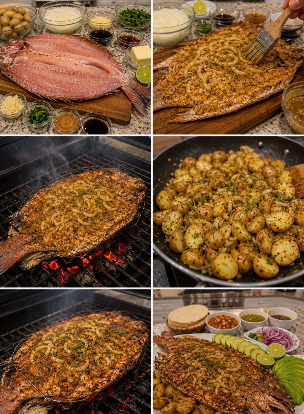 🐟🧈🥔 PESCADO ZARANDEADO A LA MANTEQUILLA Y CEBOLLA CON PAPAS DORADITAS