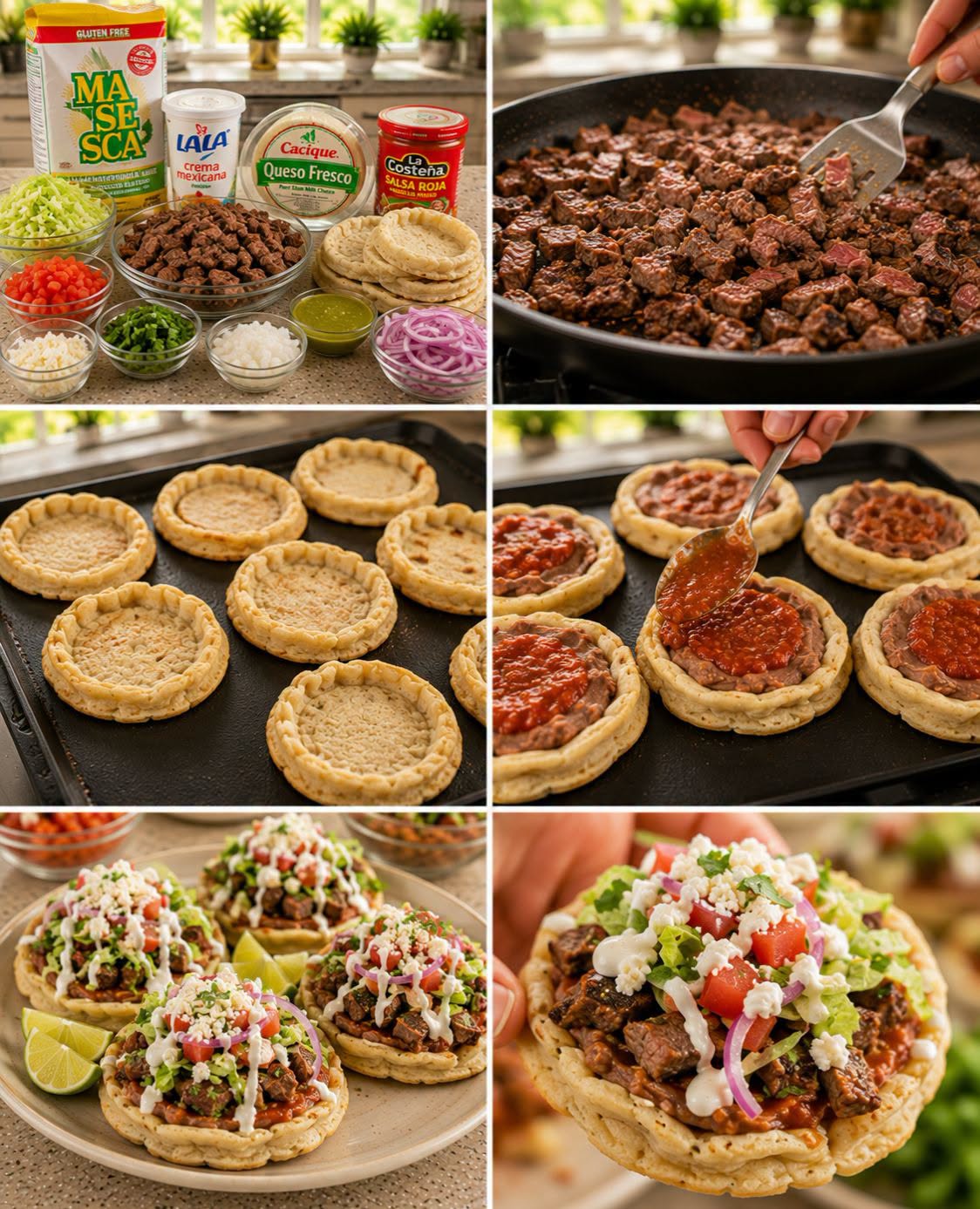 🌮🥩🔥 SOPES DE CARNE ASADA