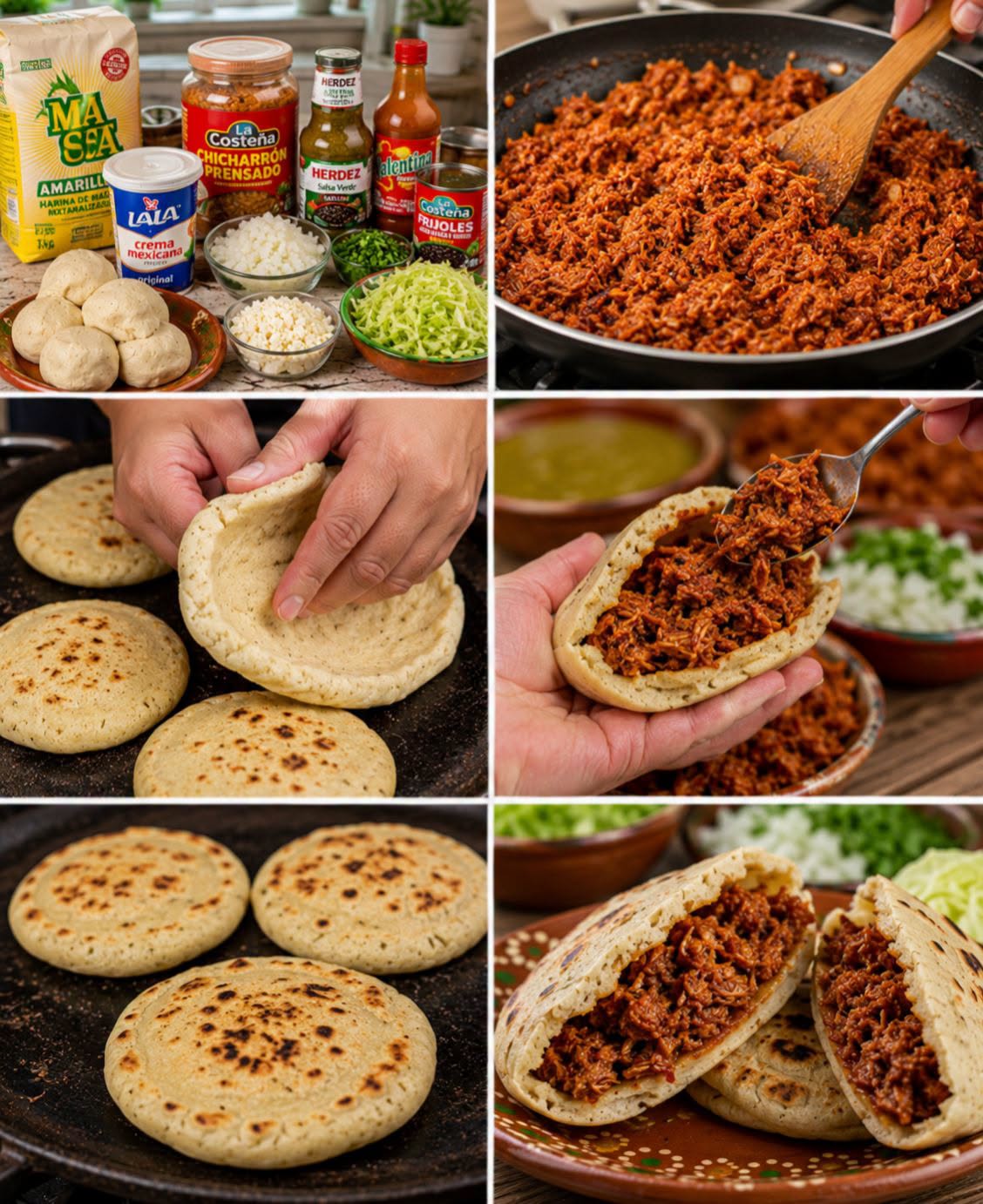 🌮🐷🔥 GORDITAS DE CHICHARRÓN PRENSADO