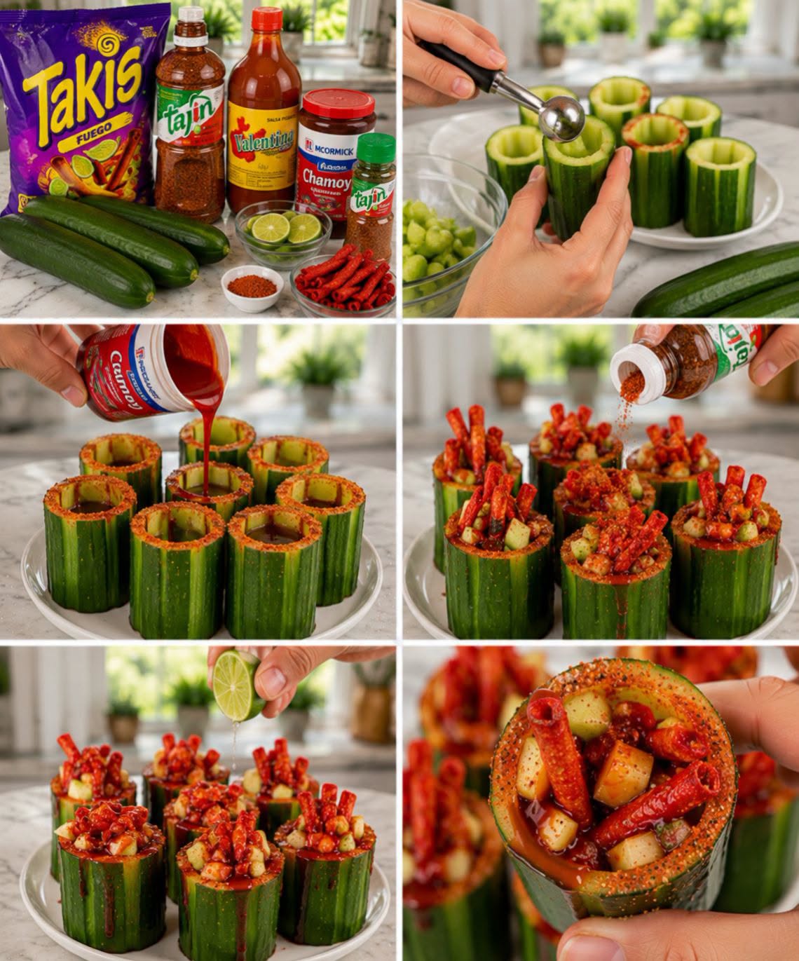 🌶️🥒🔥 VASITOS DE PEPINO LOCO CON TAKIS