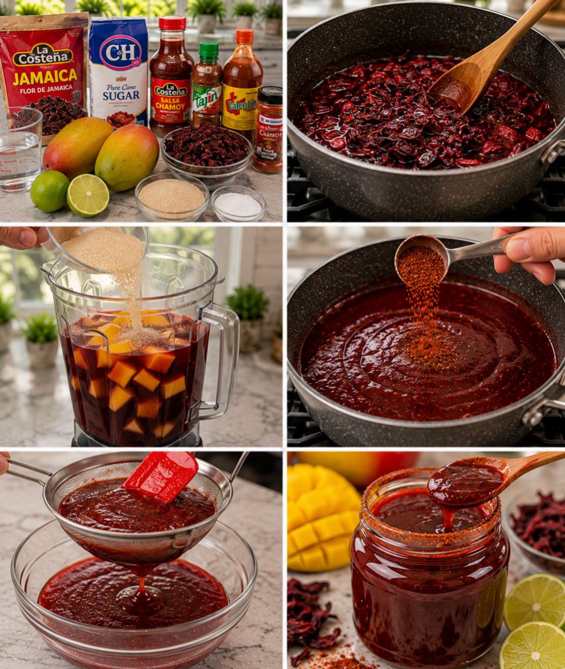 🥭🌺🍋 CHAMOY NATURAL CASERO DE JAMAICA Y MANGO
