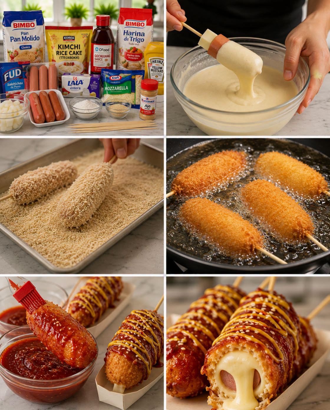 🌭🧀🇰🇷 BANDERILLAS COREANAS