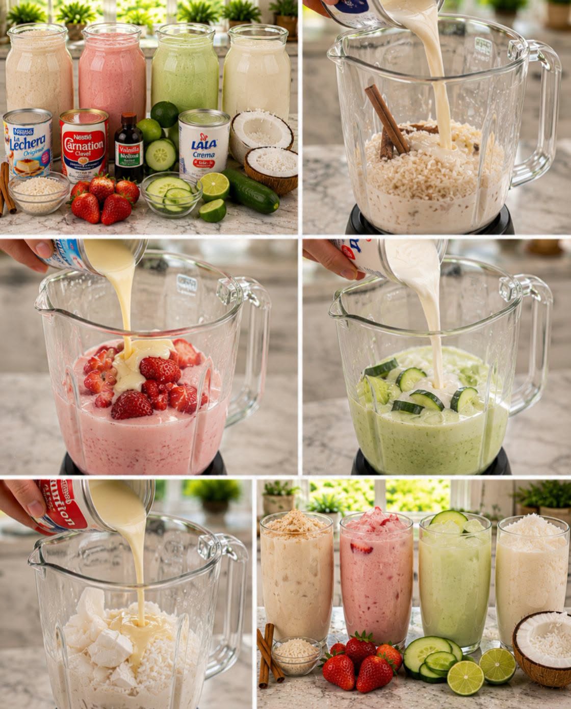 🥤✨ 4 AGUAS CREMOSAS PARA EL CALOR