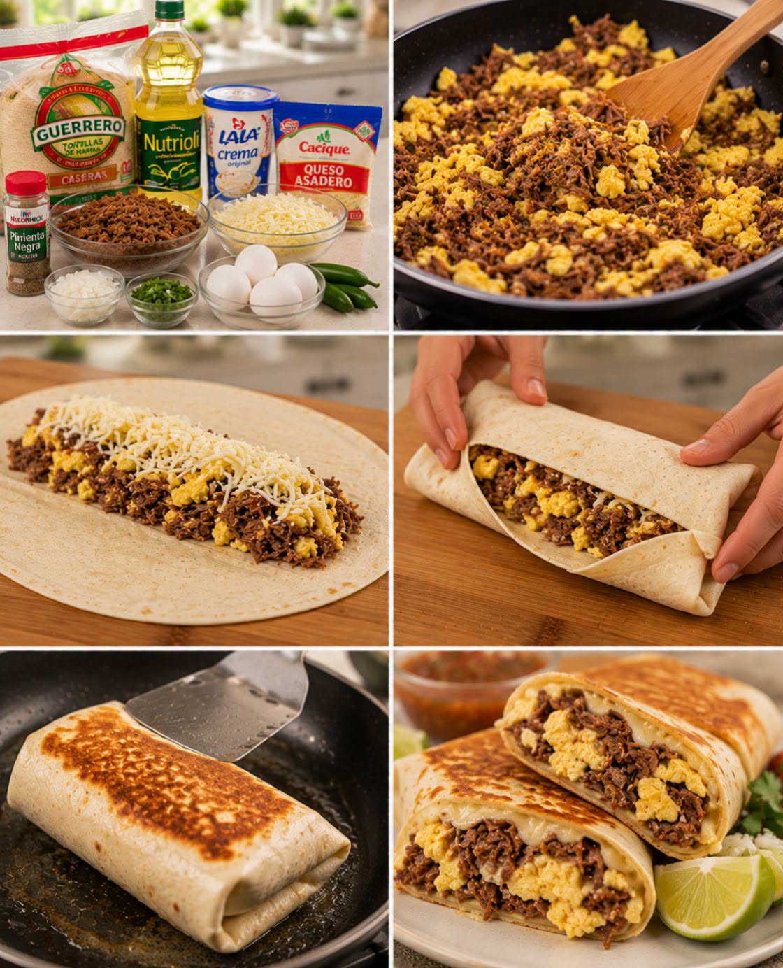 🌯🥩🥚✨ BURRITO DE MACHACA CON HUEVO