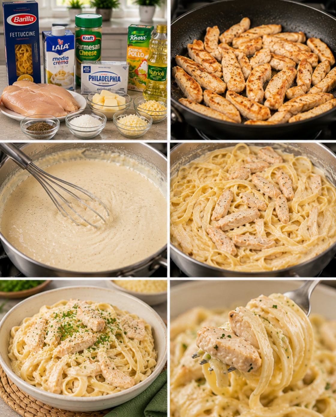 🍝🍗🧀✨ FETTUCCINE ALFREDO CON POLLO