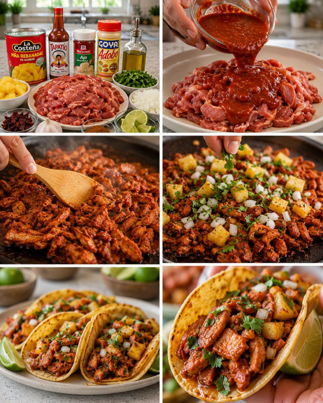🌮🍍🔥✨ TACOS AL PASTOR CON PIÑA (ESTILO TAQUERÍA)