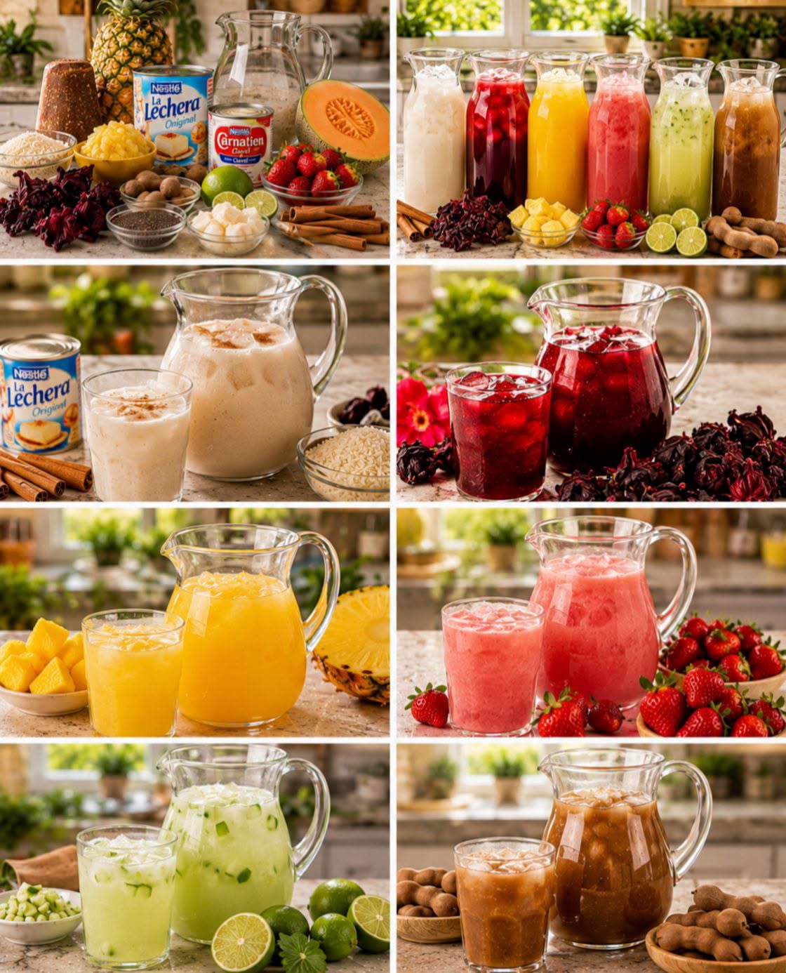 🥤🍍🍓✨ 6 AGUAS FRESCAS CREMOSAS PARA EL CALOR