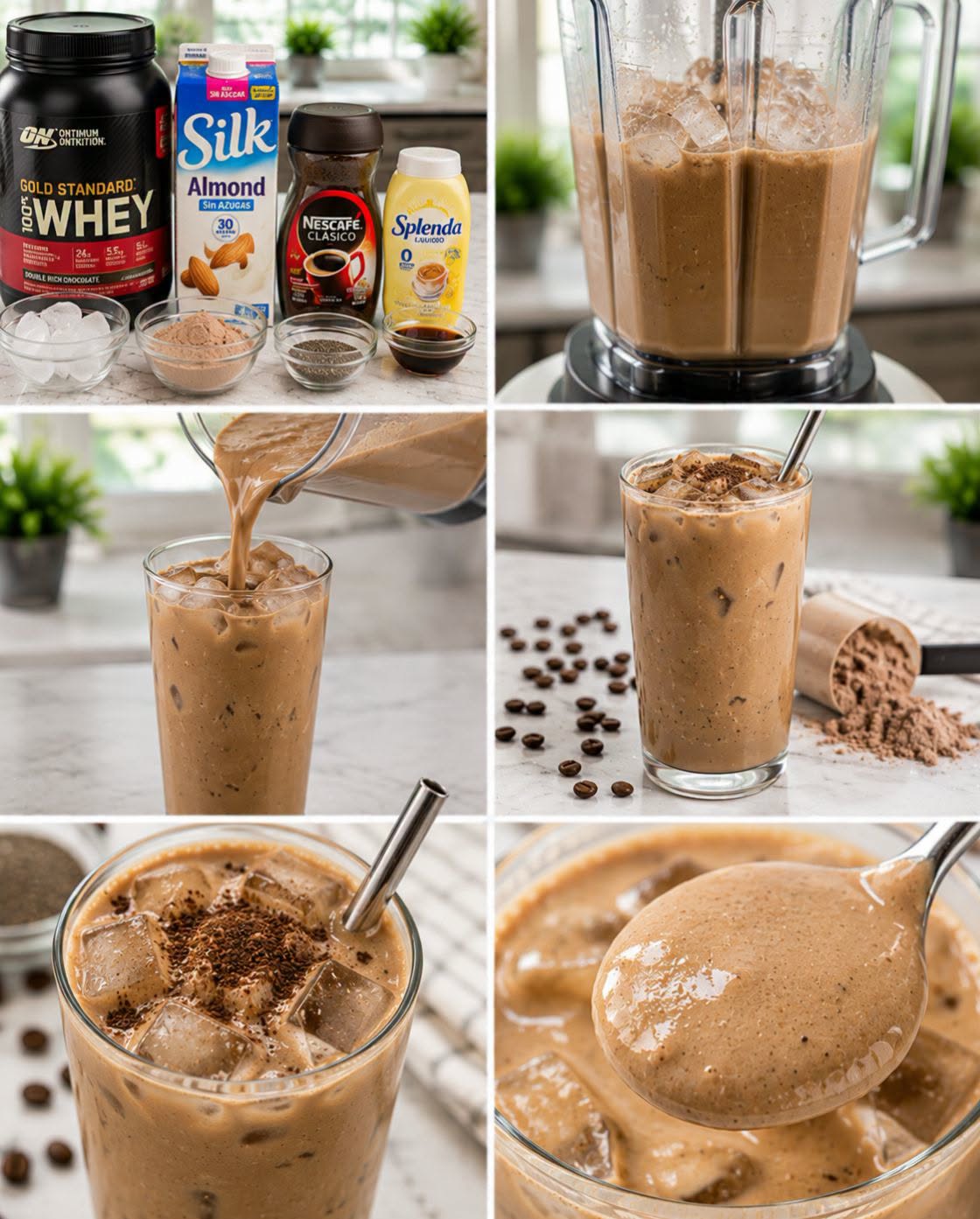 ☕🥛💪❄️ CAFÉ HELADO ALTO EN PROTEÍNA