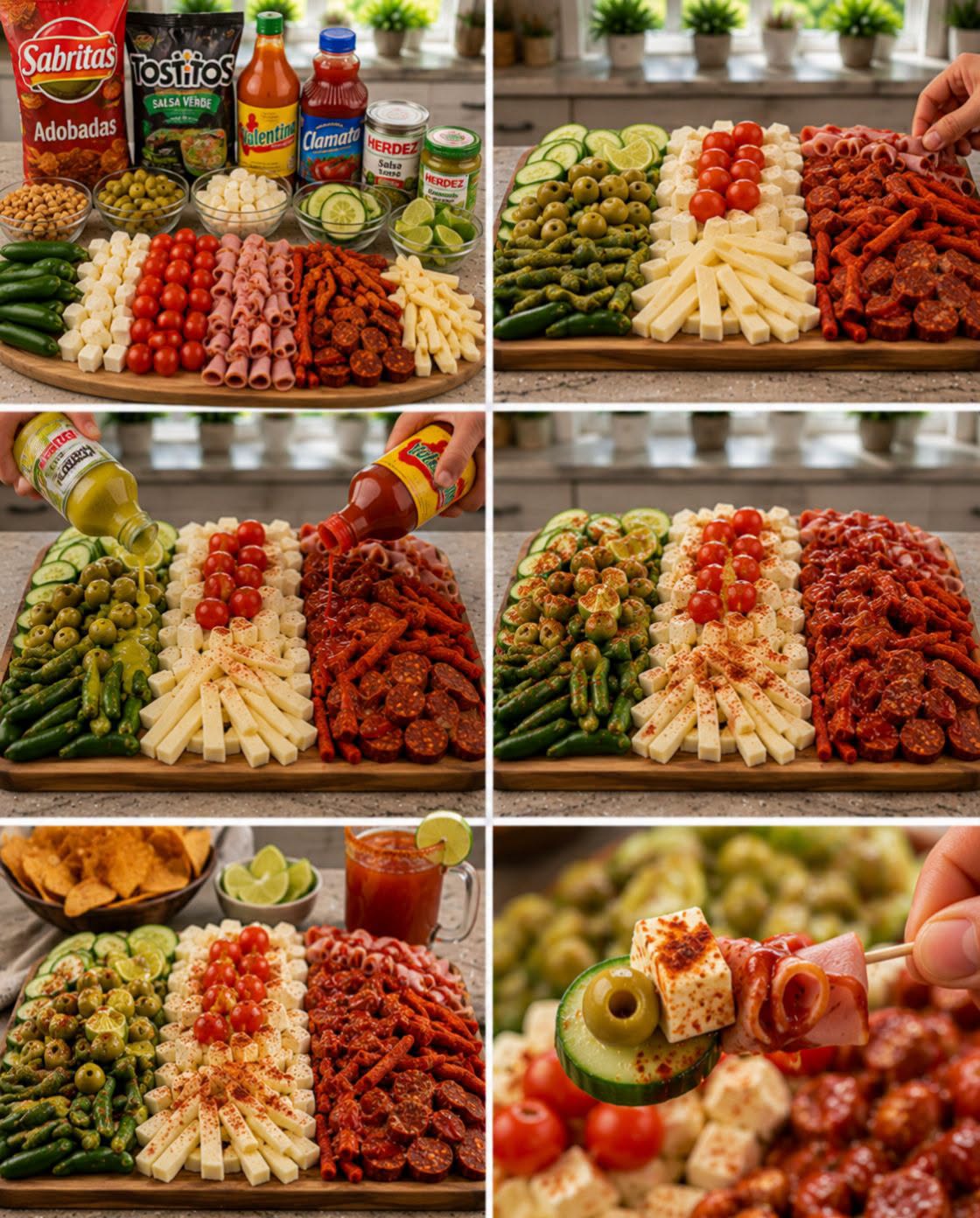 🧀🌶️🥓✨ TABLA BOTANERA TRICOLOR