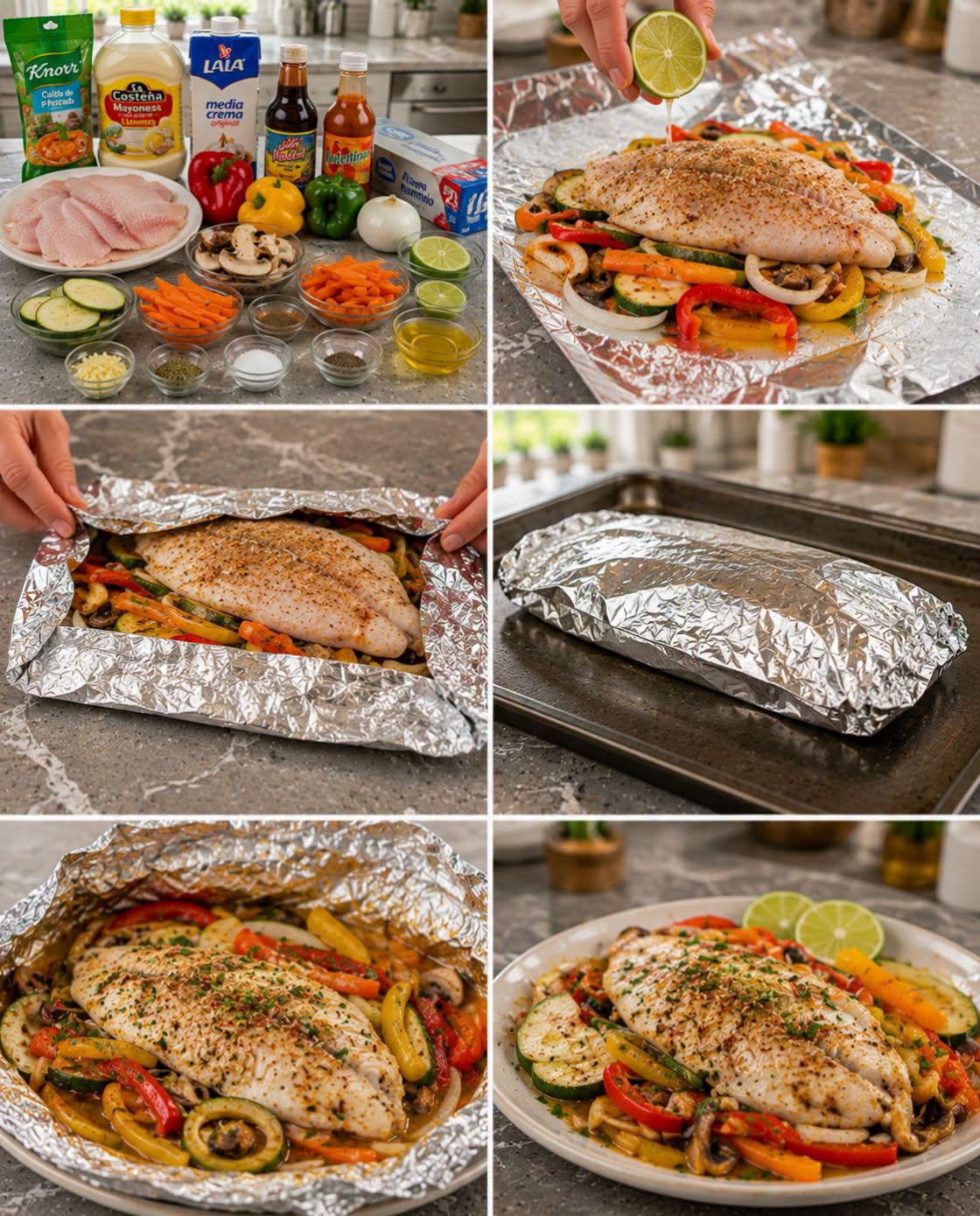 🐟🥕🥒 TILAPIA EMPAPELADA CON VERDURAS