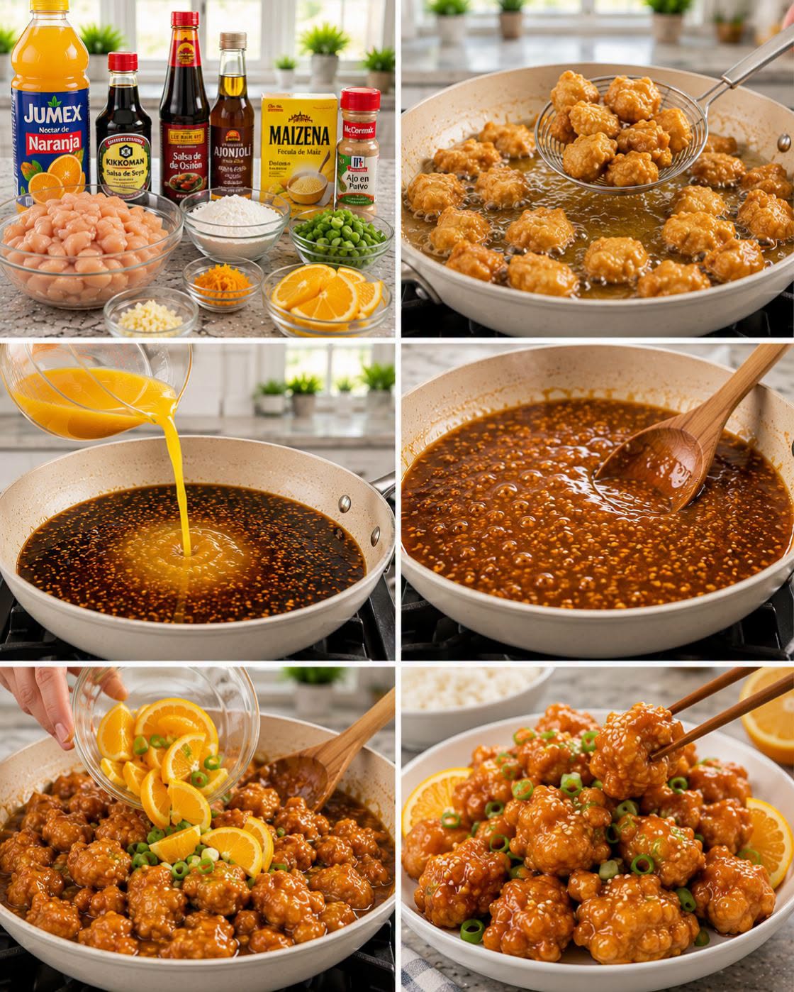🍊🍗✨ POLLO A LA NARANJA ESTILO CHINO