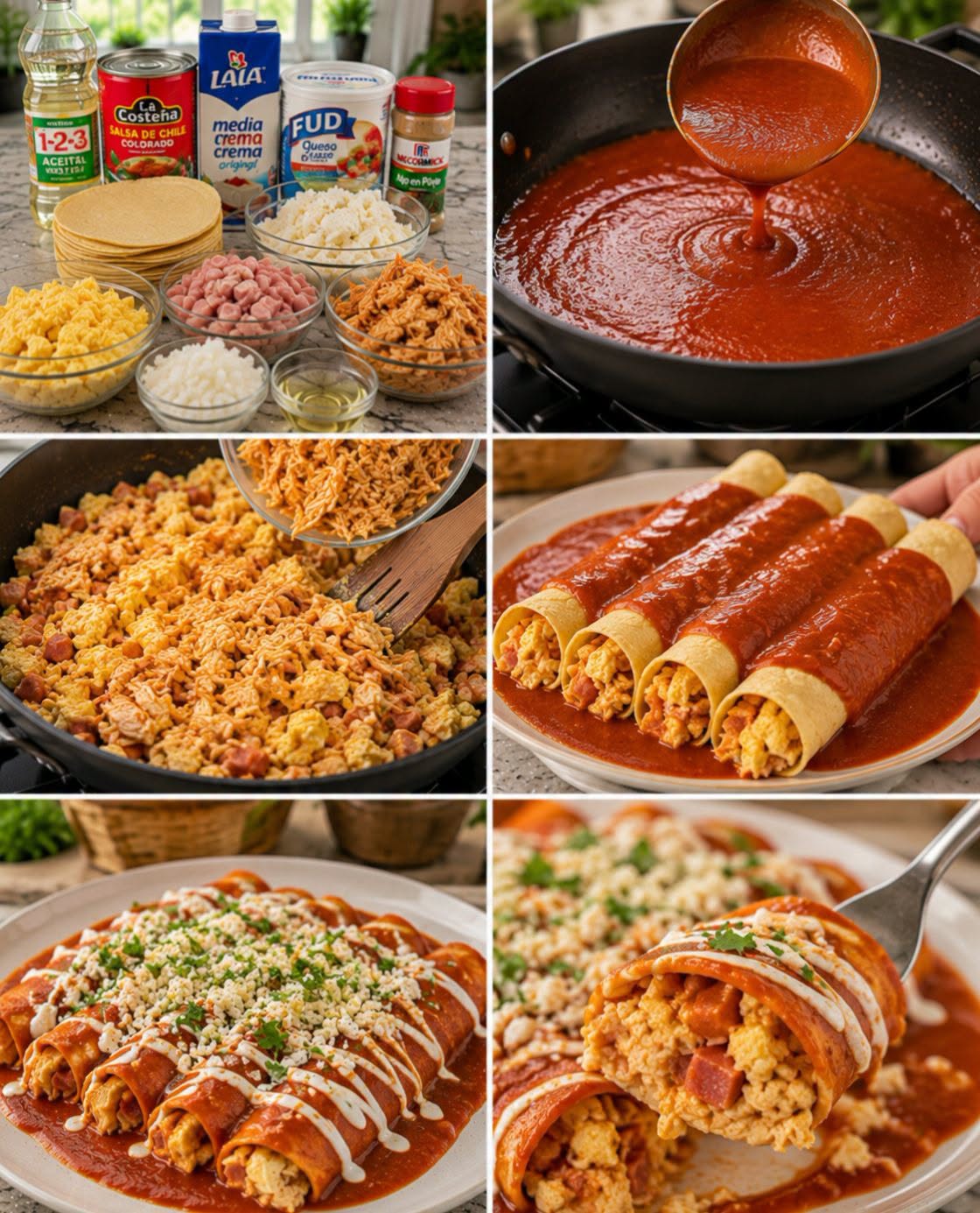 🌮🍳🧀 ENCHILADAS DE DESAYUNO