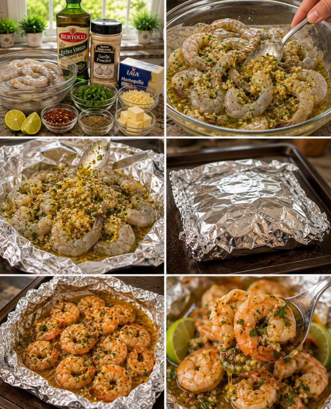 🦐🧄🔥 CAMARONES AL MOJO DE AJO EN PAPEL ALUMINIO