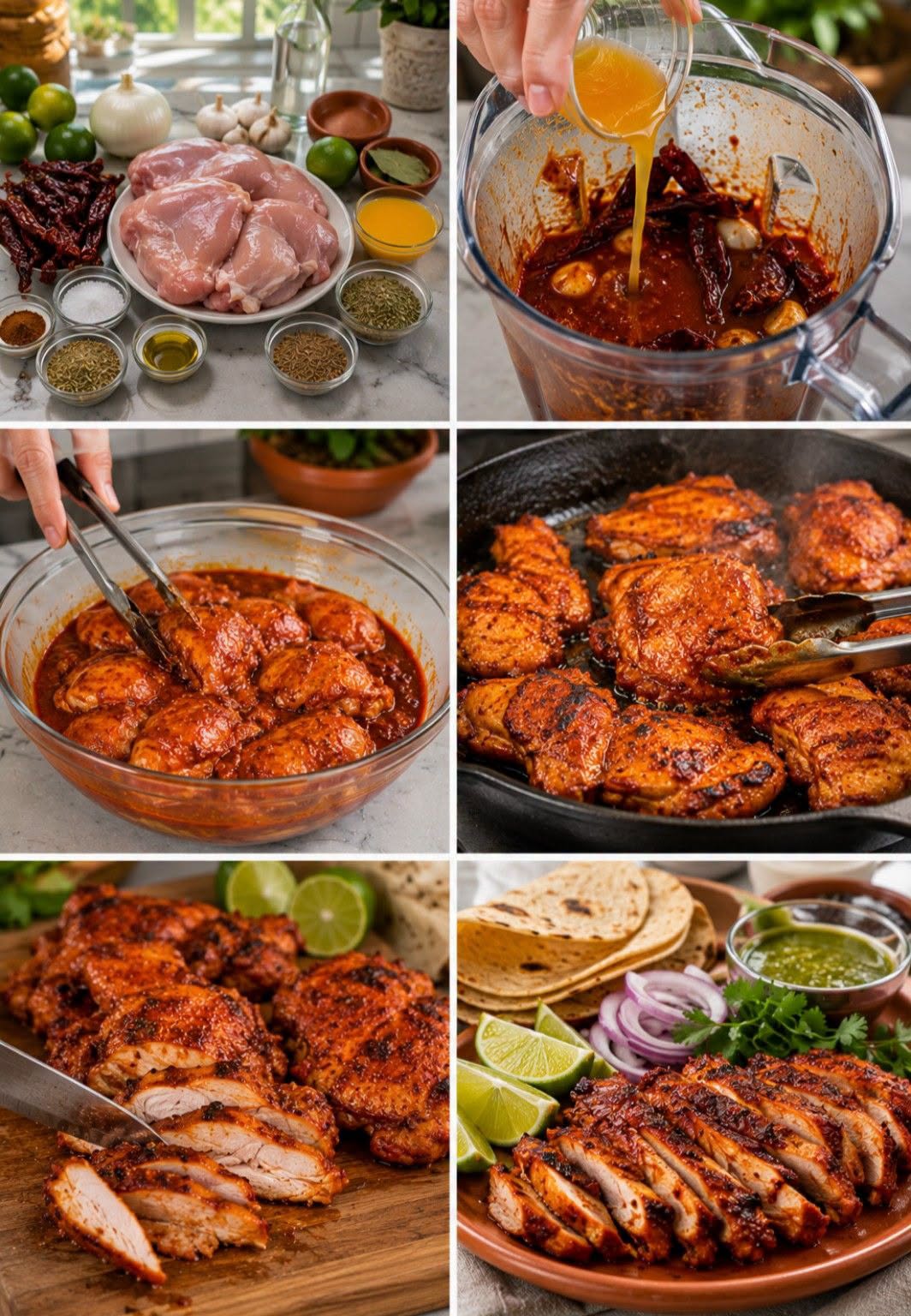 🍗🌶️🔥✨ POLLO ADOBADO A LA PLANCHA