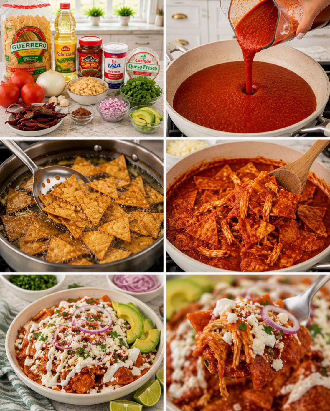🌶️🧀🍗✨ CHILAQUILES ROJOS CON POLLO