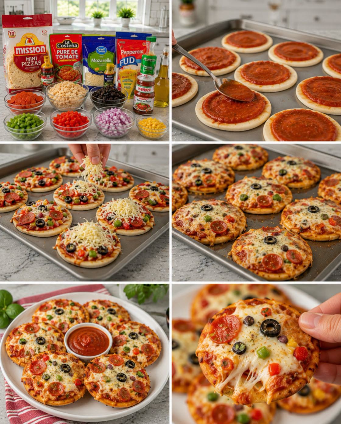 🍕🧀🍅 MINI PIZZAS CASERAS