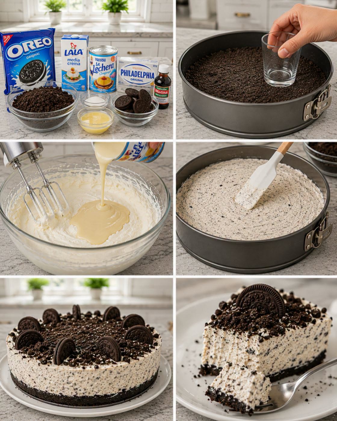 🍪🧀❄️ CHEESECAKE DE OREO SIN HORNO