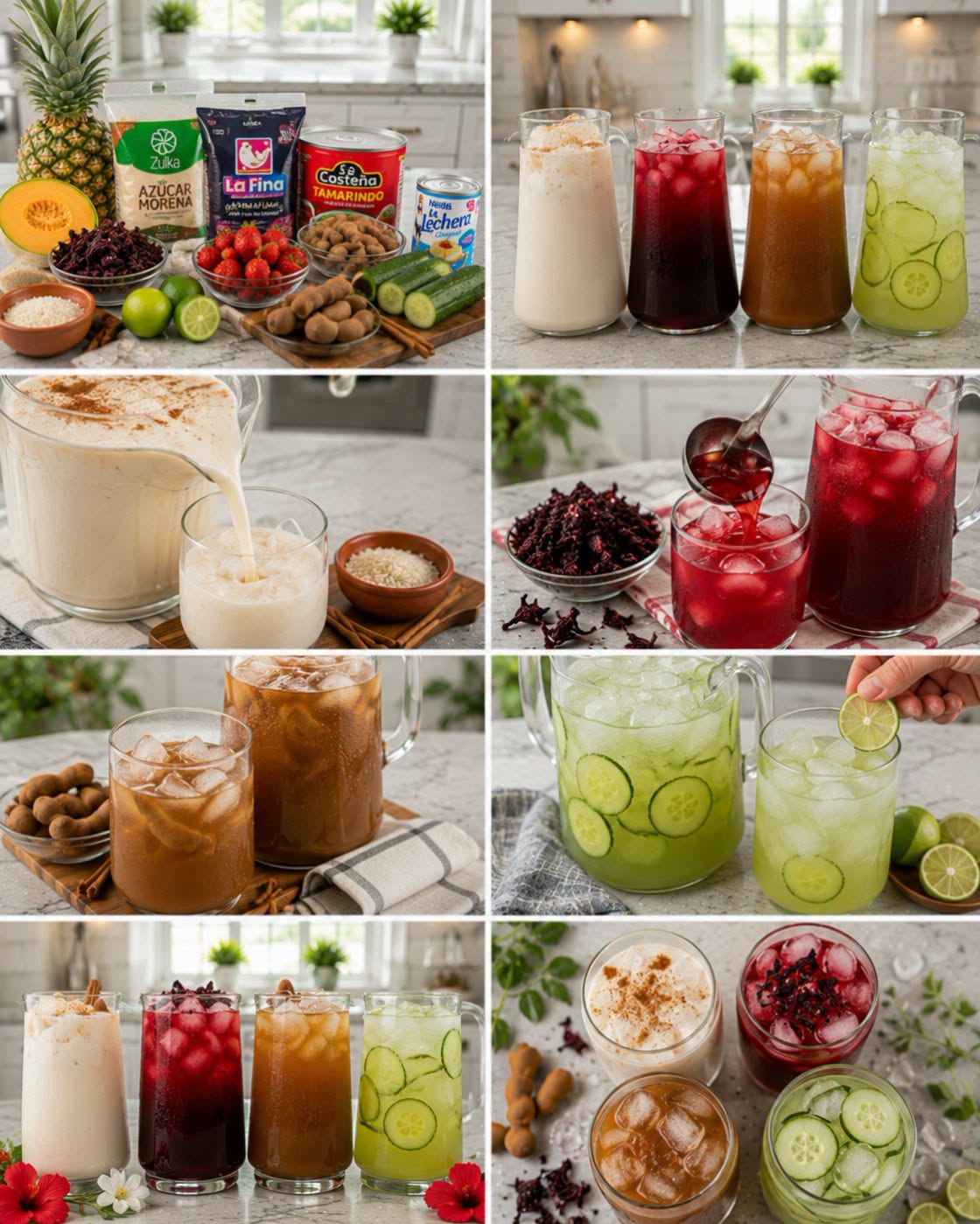 🥤🌞 4 AGUAS FRESCAS MEXICANAS PARA EL CALOR