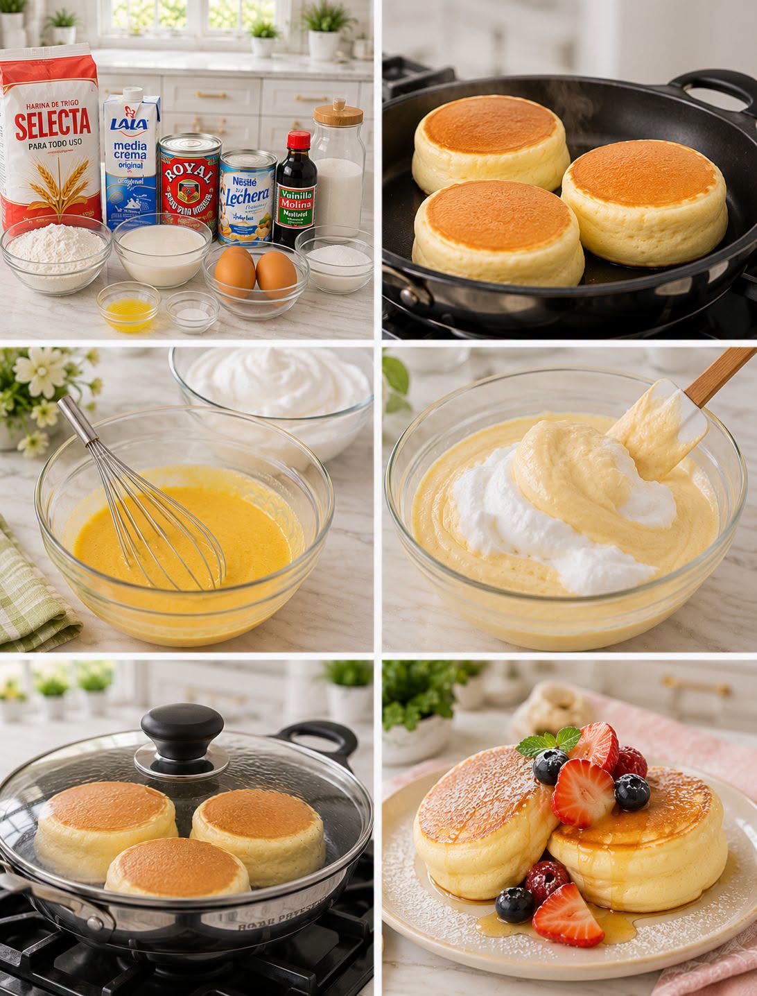 🥞☁️🍓 HOT CAKES JAPONESES ESPONJOSOS