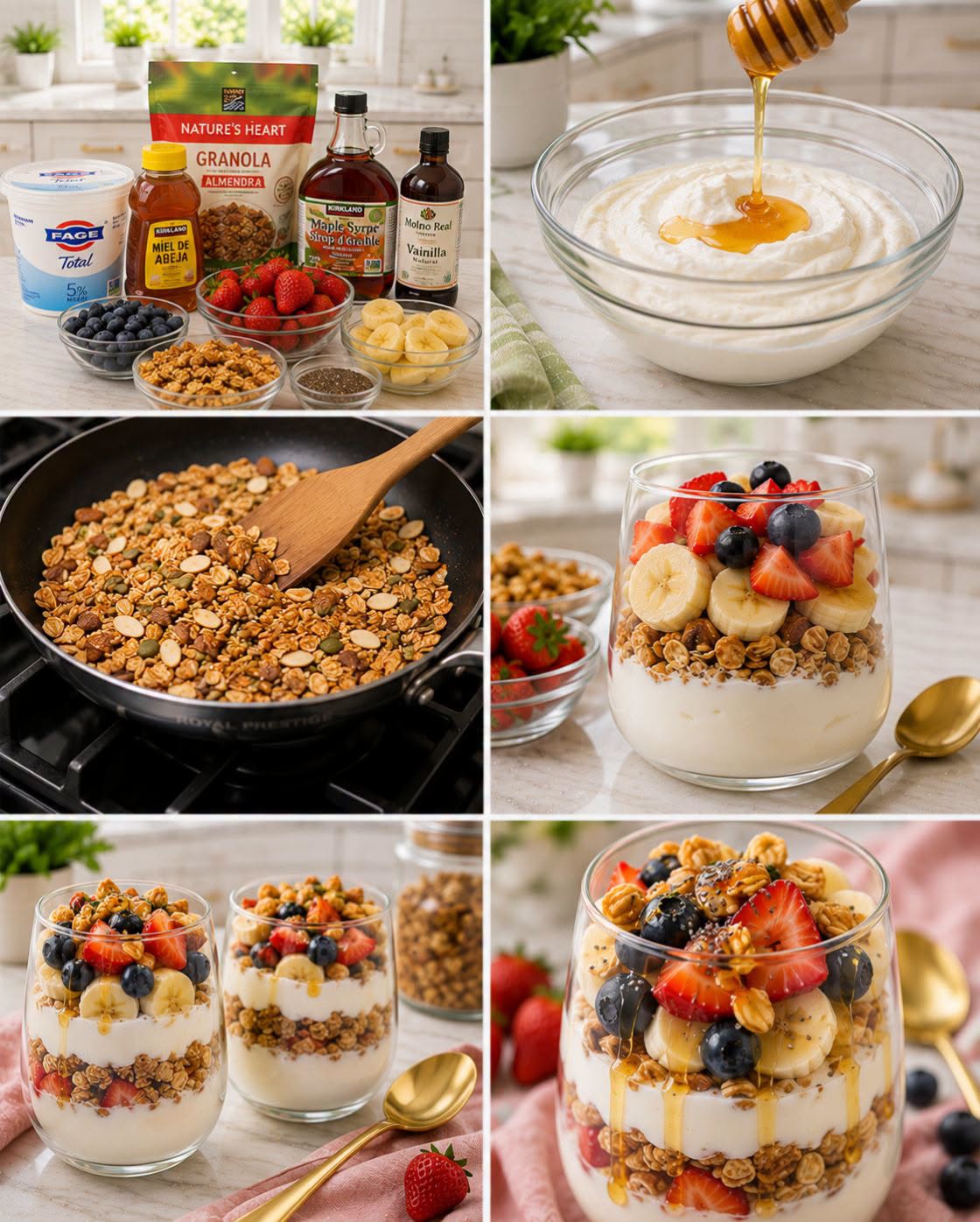 🥣🍓🫐✨ YOGUR GRIEGO CON FRUTAS Y GRANOLA