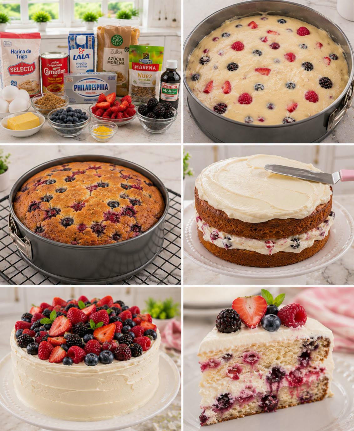 🍓🫐🍰 PASTEL DE FRUTOS ROJOS
