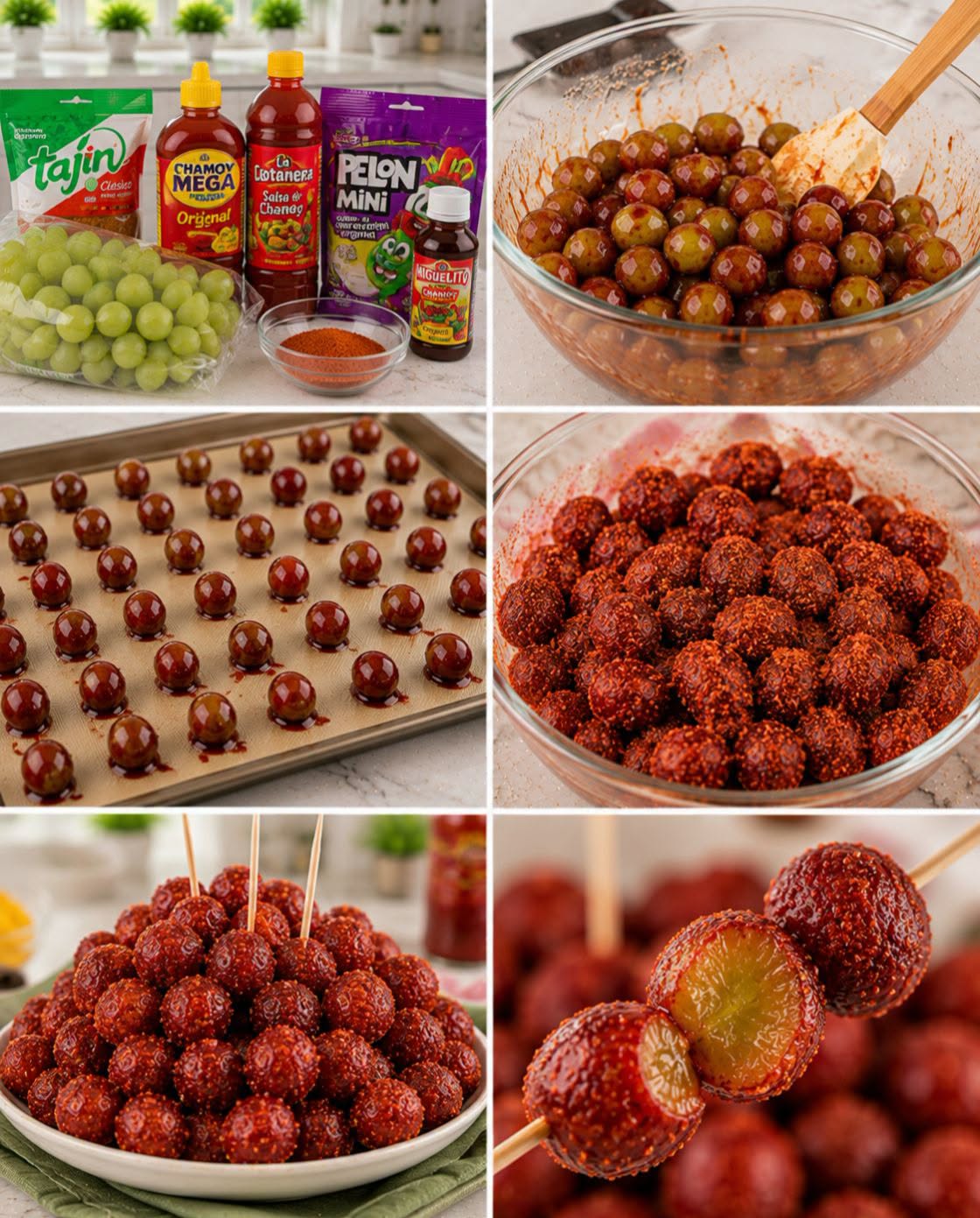 🍇🌶️✨ UVAS ESCARCHADAS CON CHAMOY