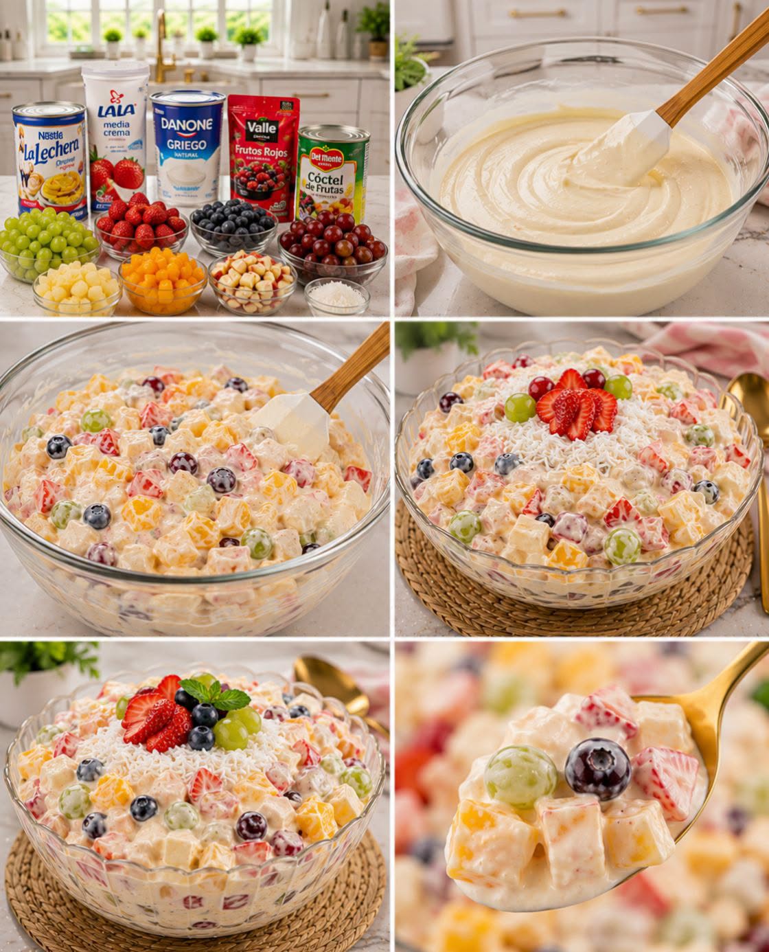 🍓🍇🍍 ENSALADA DE FRUTAS BIEN CREMOSA