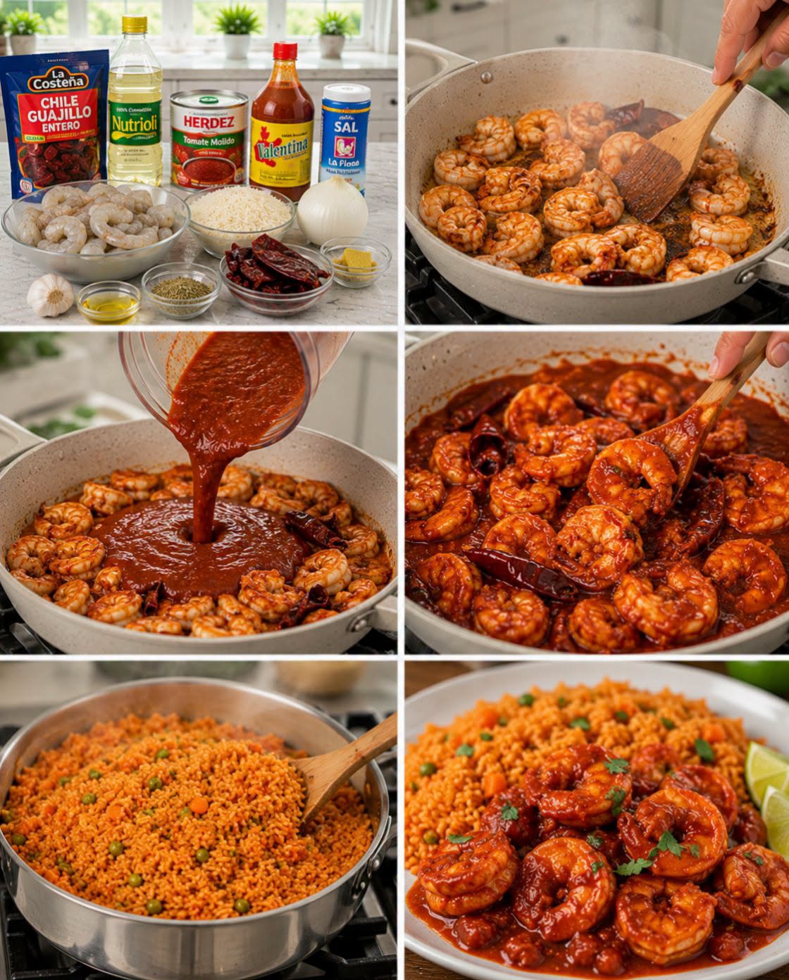 🍤🌶️🍚 CAMARONES A LA DIABLA CON ARROZ