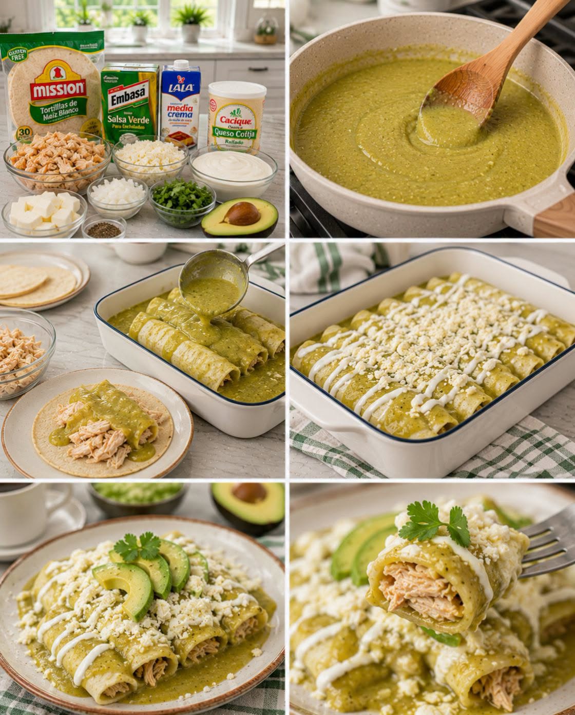 🌯🧀💚  ENCHILADAS SUIZAS PARA DESAYUNO