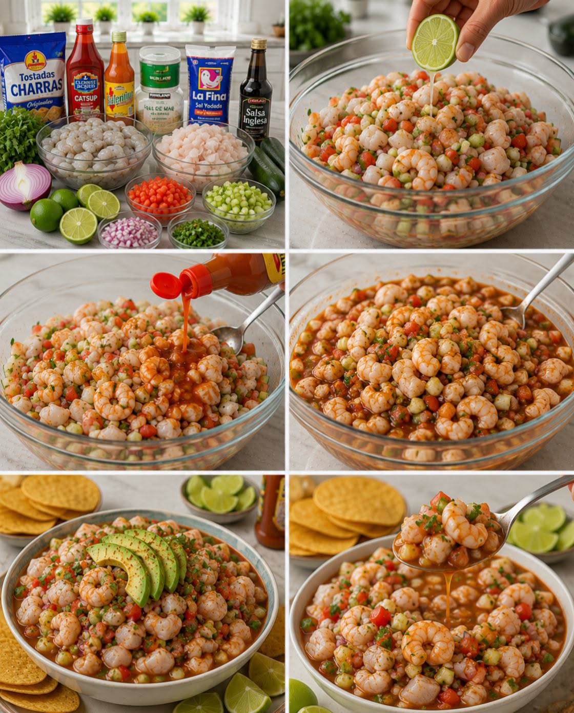 🦐🐟🌶️🍋  CEVICHE DE CAMARÓN CON TILAPIA ESTILO SINALOA