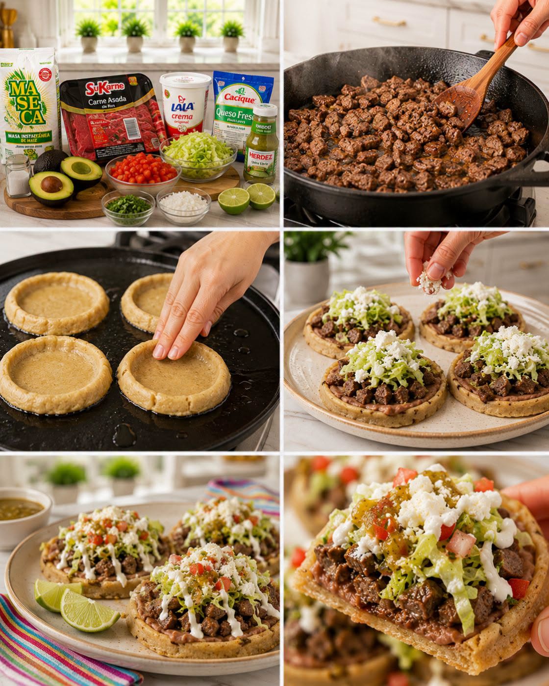 🌮🥩🫘✨ SOPES DE CARNE ASADA