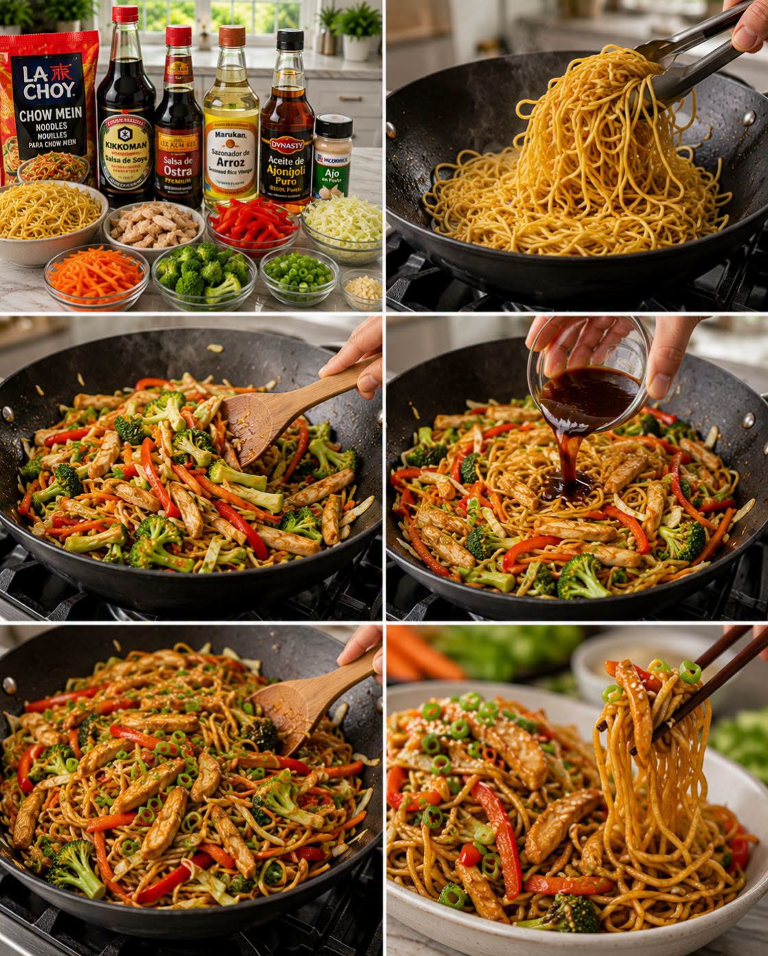 🍜🥢🥬  CHOW MEIN CASERO