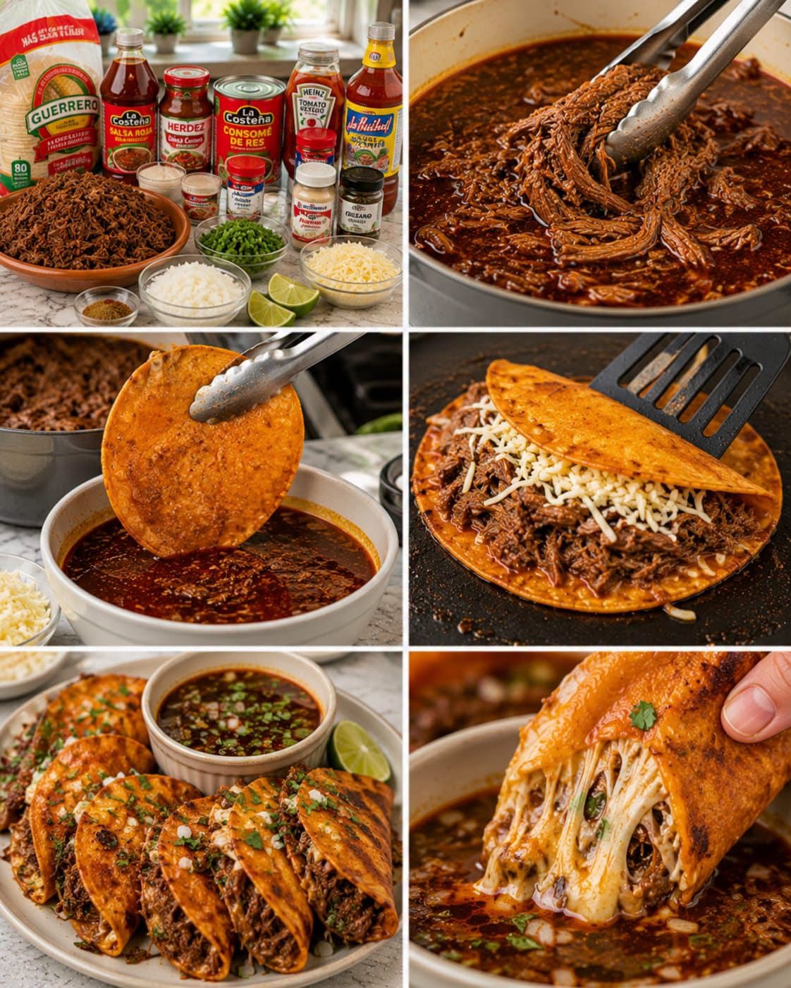 🌮🧀🥩✨ QUESABIRRIAS DORADAS